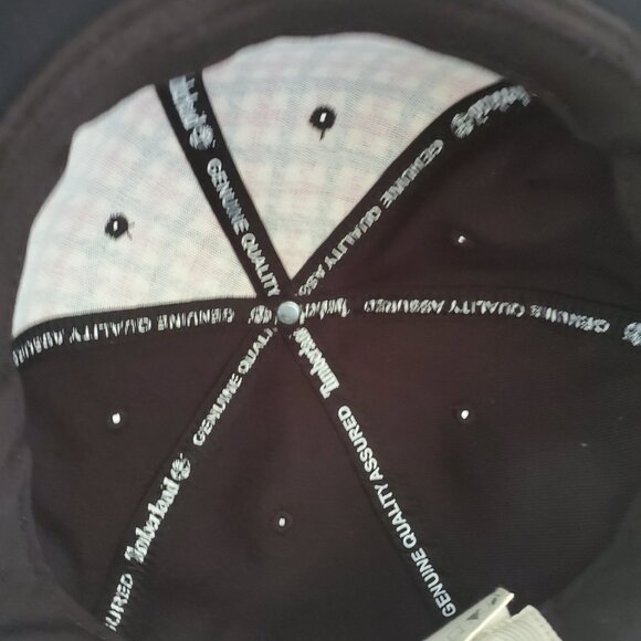 Men's TIMBERLAND Fitted Cap Black & Red Houndstooth Wool Blend Embroidered Logo - Picture 9 of 13